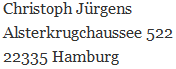 Name und Anschrift
