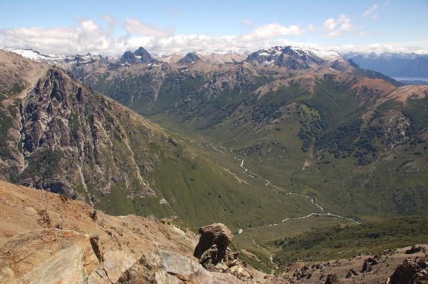 Blick von Cerro Catedral auf den Cerro Negra
