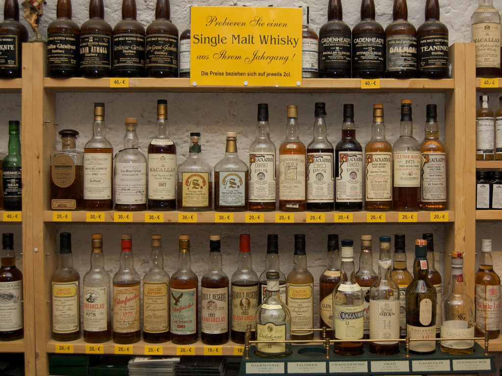 Edle Single Malt Whiskys im Whisky Museum